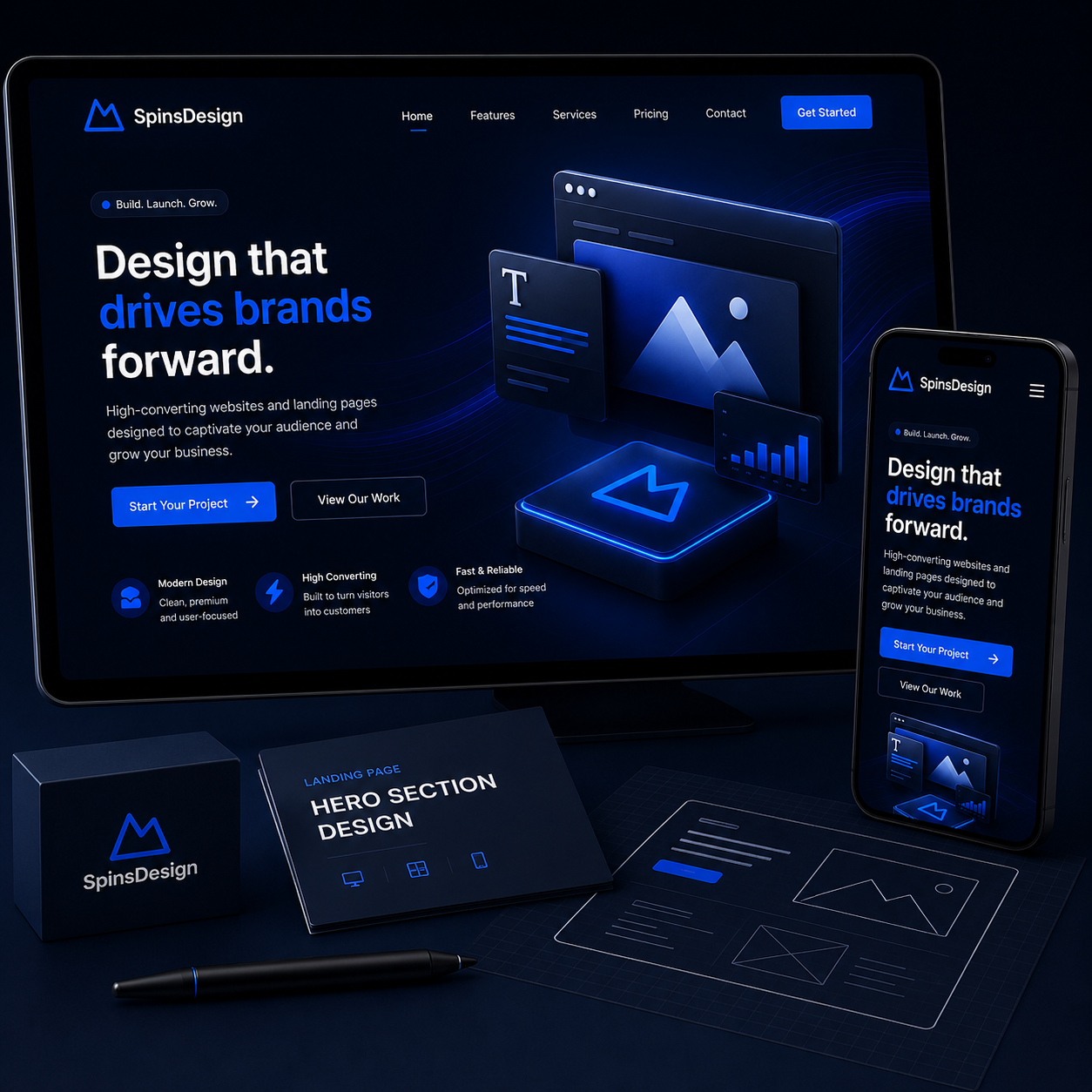 Landing Page Hero Section Design